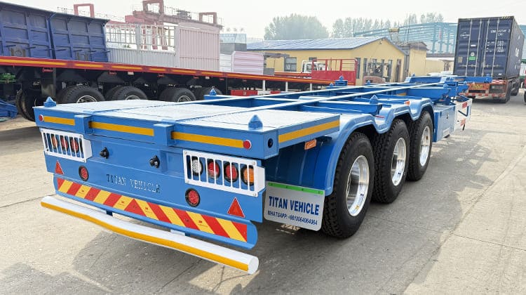 3 Axle Skeleton Container Semi Trailer Price for Sale in Congo
