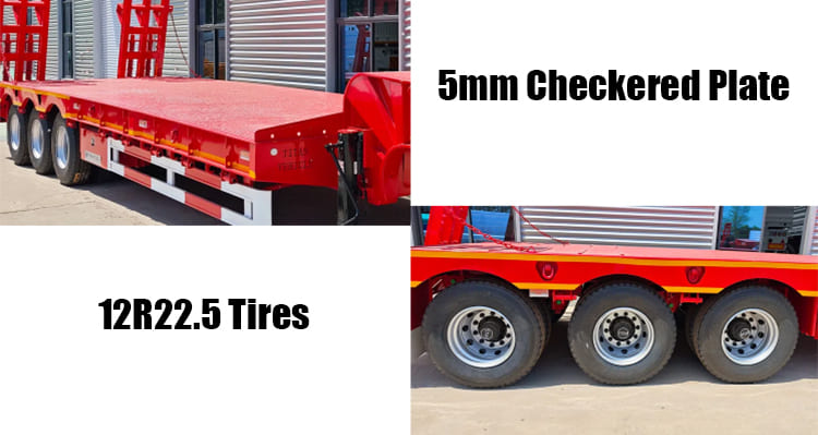 3 Axle Excavator Low Loader Trailer Truck for Sale in Zambia