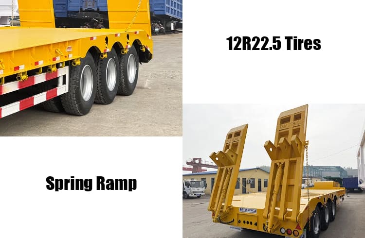 2/3/4 Axle Hydraulic Semi Lowbed Trailer for Sale in Zambia