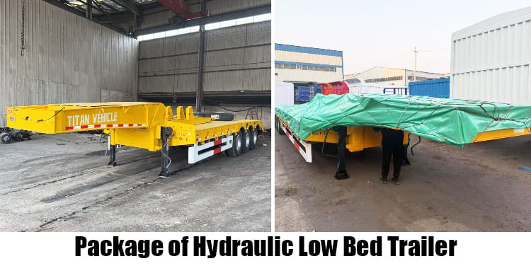 2/3/4 Axle Hydraulic Semi Lowbed Trailer for Sale in Zambia
