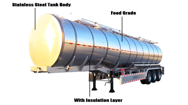 Plam Oil Petrol Stainless Steel Tanker Trailer for Sale Price in Zambia