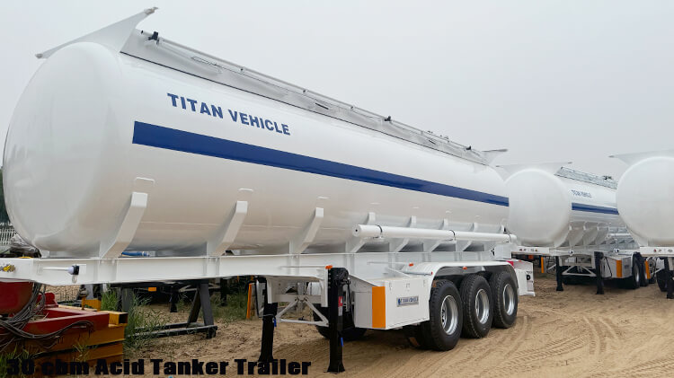 3 Axle Sulphuric Acid Tanker Trailer for Sale in Mpulungu Zambia