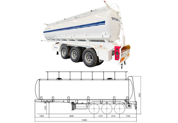 3 Axle Sulphuric Acid Tanker Trailer for Sale in Mpulungu Zambia