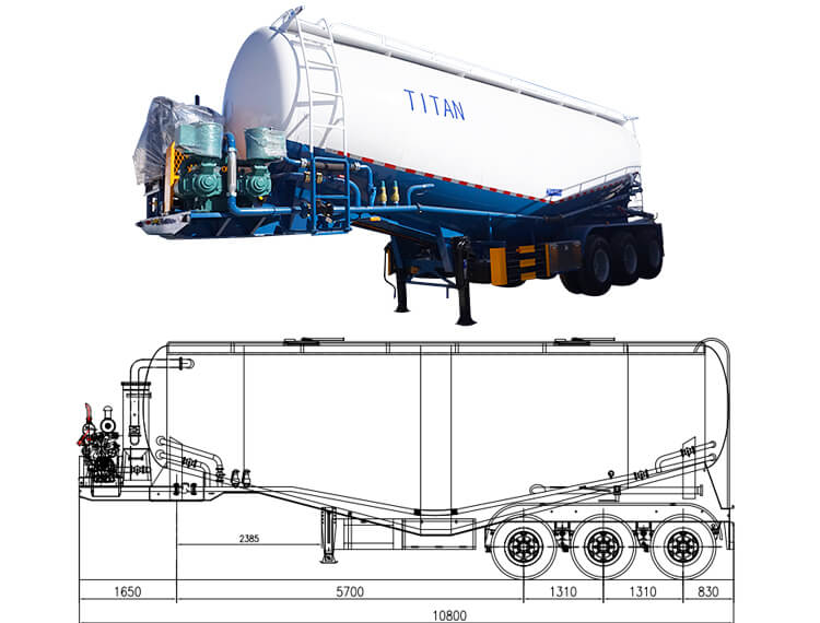 3 Axle Bulk Bulker Cement Tanker Semi Trailer for Sale Prices in Zambia