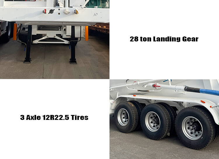 3 Axle Dry Bulk Cement Tanker Trailer Truck for Sale in Zambia