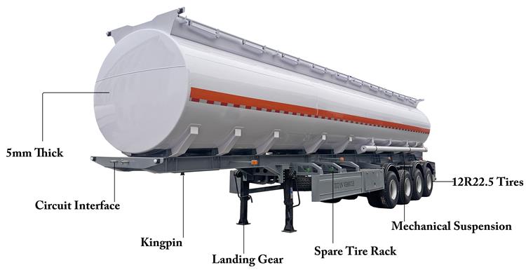 4 Axle Diesel Fuel Tanker Semi Trailer Price for Sale In Mali