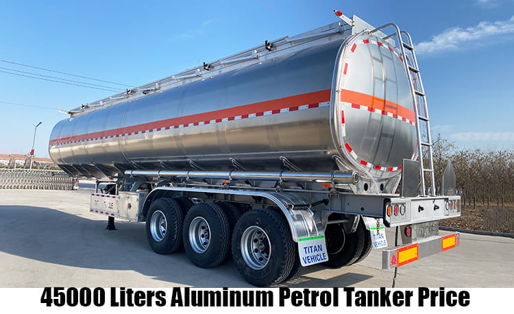 45000 Liters Aluminum Diesel Tanker Petrol Trailer Price for Sale in Angola