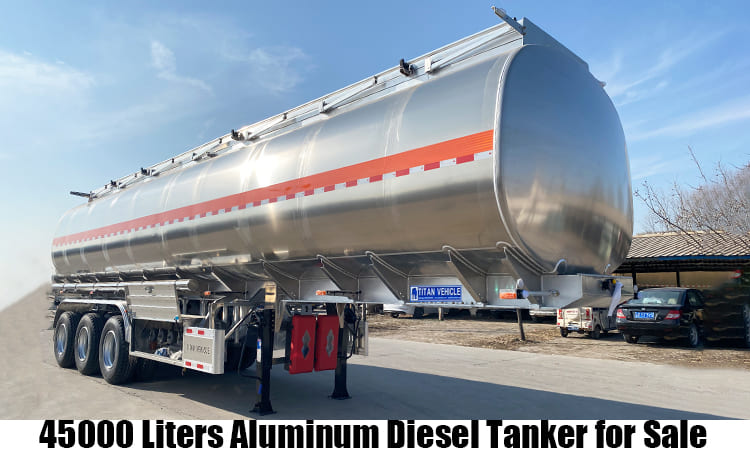 45000 Liters Aluminum Diesel Tanker Petrol Trailer Price for Sale in Angola