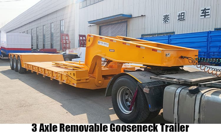 3 Axle 60 Ton Removable Gooseneck Trailer for Sale in Angola