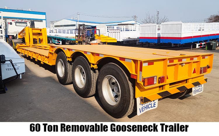 3 Axle 60 Ton Removable Gooseneck Trailer for Sale in Angola