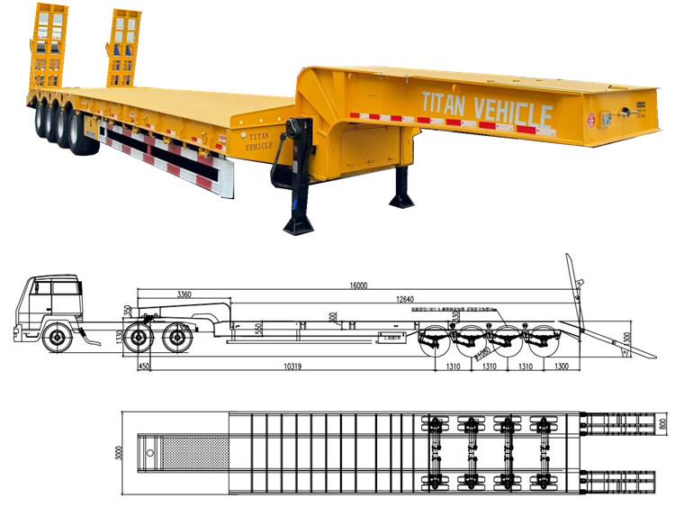 4 Axle Semi Low Bed Trailer for Sale in Angola