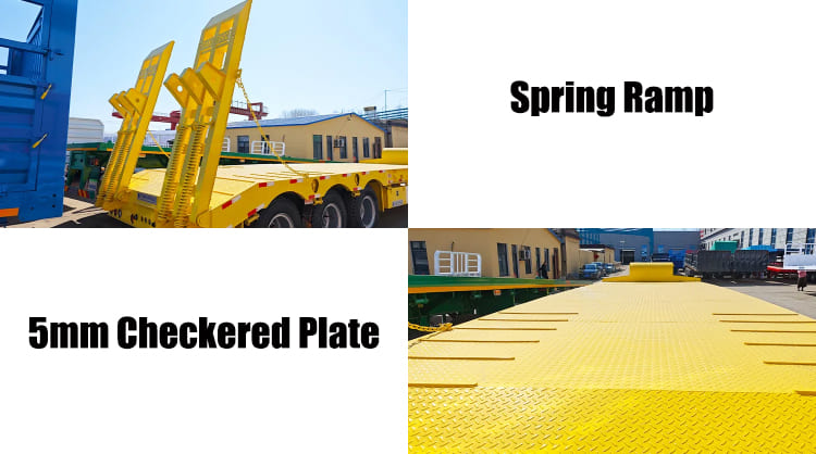 Tri Axle Tractor Semi Low Loader Truck Trailer for Sale in Tanzania