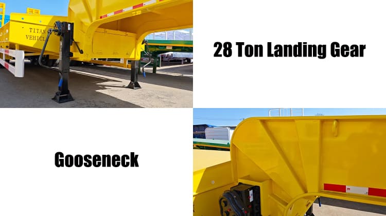 Tri Axle Tractor Semi Low Loader Truck Trailer for Sale in Tanzania