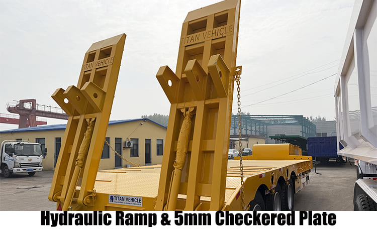 Tri Axle Equipment Low Loader Semi Drop Deck Trailer for Sale in Jamaica