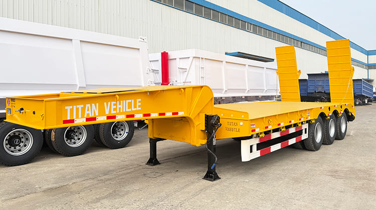 Tri Axle Equipment Low Loader Semi Drop Deck Trailer for Sale in Jamaica