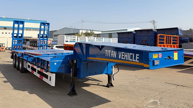 Hydraulic 3 Axle 40Ft Low Bed Trailer Price Manufacturers for Sale in Ghana