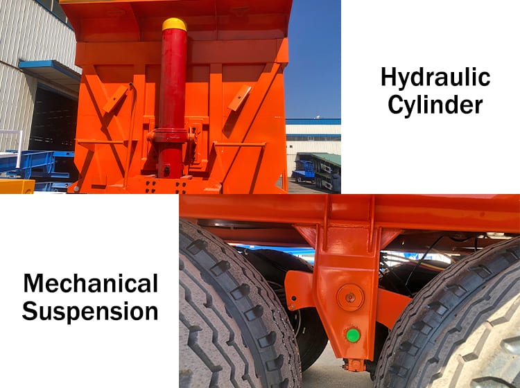 New Heavy Duty Hydraulic End Rock Dumper Trailer Truck Prices for Sale