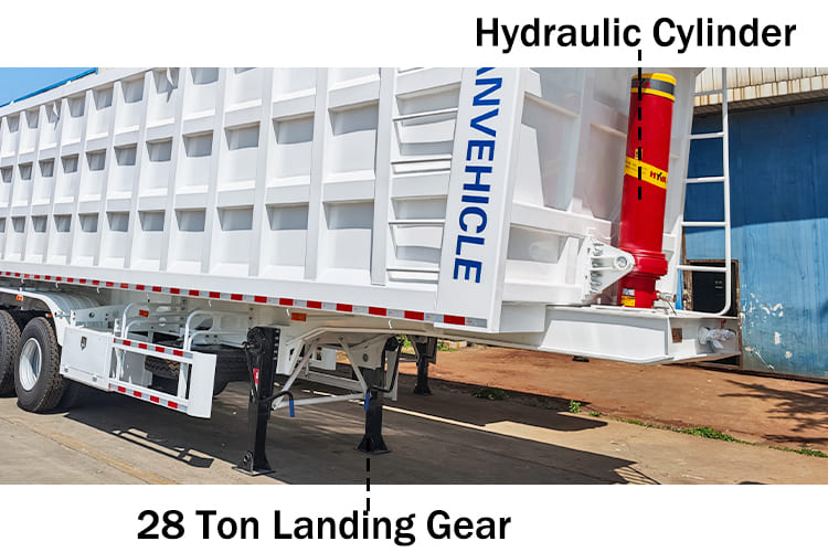 Rear Dump Semi Trailer Capacity for Sale in Sierra Leone