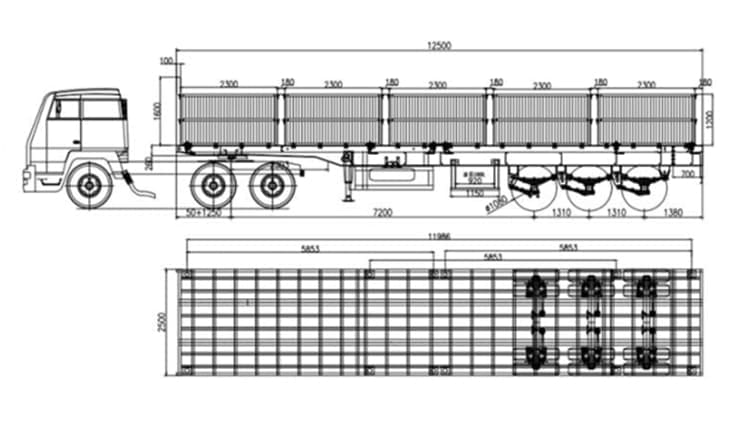 Tri axle Grain Dropside Trailer for Sale in Nigeria