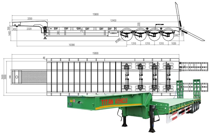 2/3/4/6 Axle 150/200 Ton Low Loader Trailer for Sale in Kenya