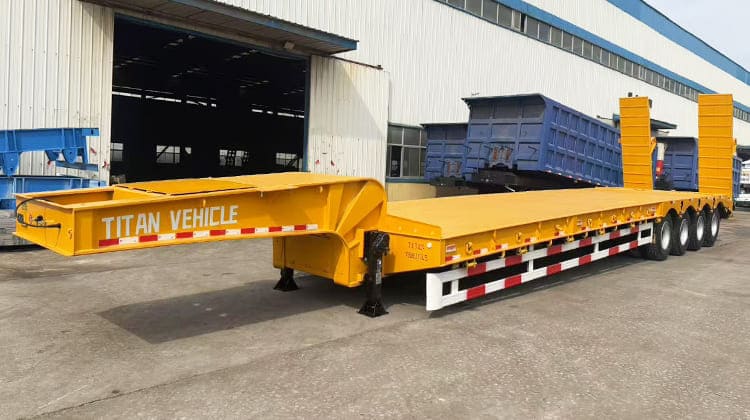 4 Axle 100T Lowbed Trailer Truck for Sale in Guyana