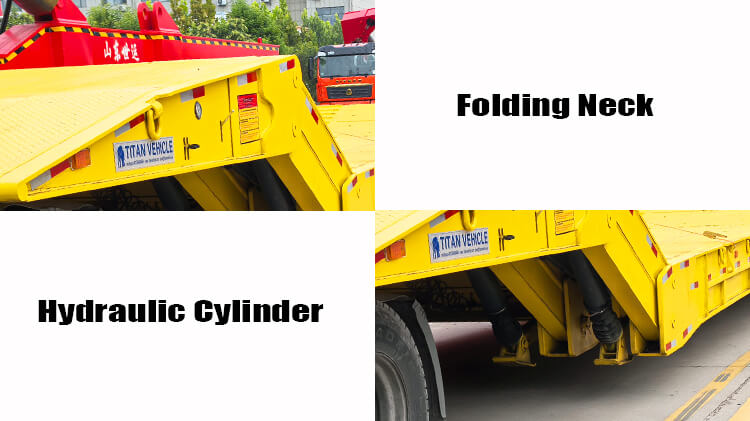 2 Line 4 Axle Folding Neck Lowboy Trailers for Sale in Burkina Faso