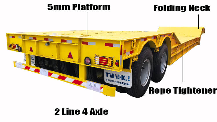 2 Line 4 Axle Folding Neck Lowboy Trailers for Sale in Burkina Faso