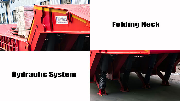 Mechanical Folding Gooseneck Lowboy Trailers for Sale in Nigeria