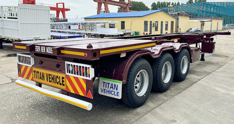 40ft Tri Axle Skeletal Trailer-Skeleton Container Trailer for Sale