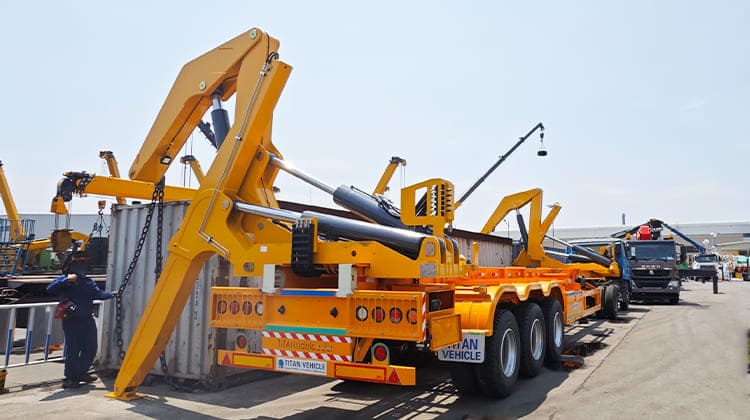 Side Lift Container Transport | Swing Lift Trailer in Tanzania