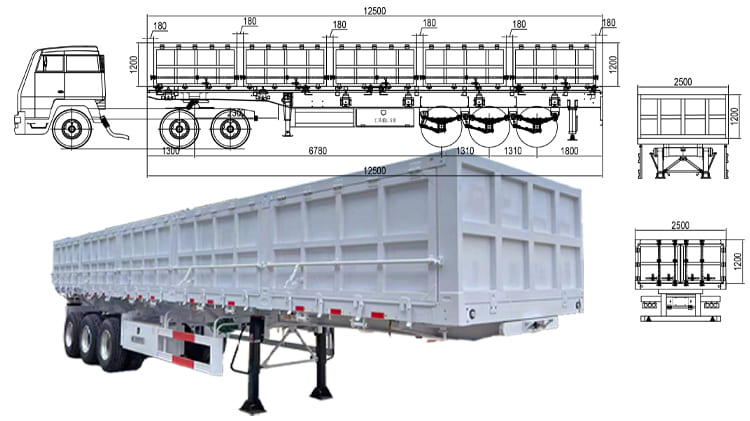 34 Ton Drop Side Tippers Semi Trailer Price for Sale in Zimbabwe
