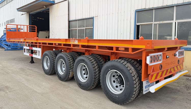 4 Axle 40Ft Flatbed Semi Trailer for Sale in Uganda