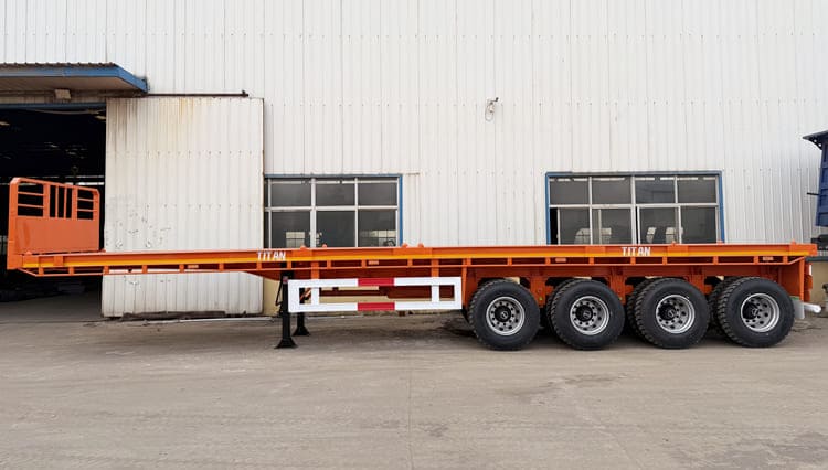4 Axle 40Ft Flatbed Semi Trailer for Sale in Uganda