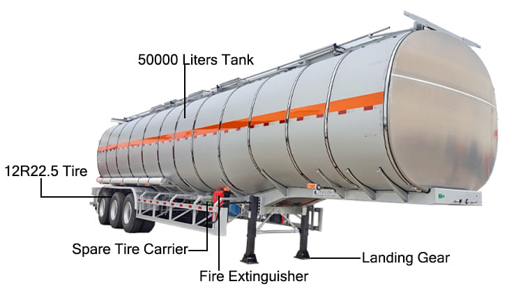 Stainless Steel Diesel Fuel Tanker Trailers Price for Sale in Sierra Leone