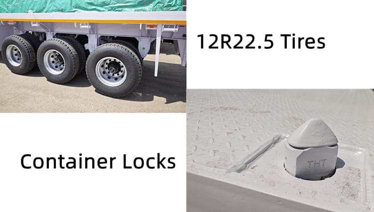 Tri Axle Flatbed Tractor Truck Trailer for Sale in Rwanda