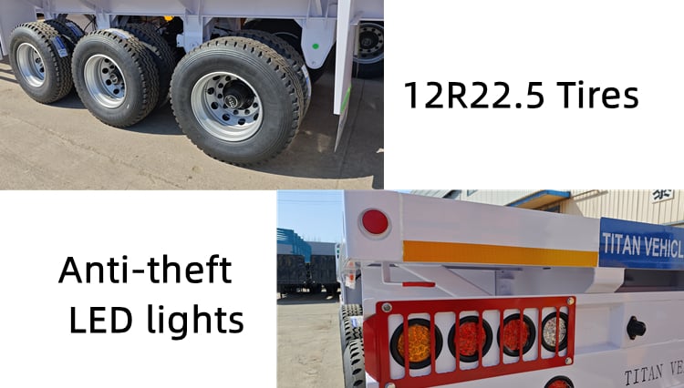 3 Axle 40 Foot Flatbed Container Trailer Prices in Rwanda