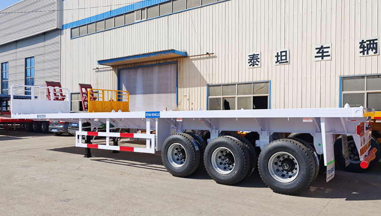 3 Axle 40 Foot Flatbed Container Trailer Prices in Rwanda
