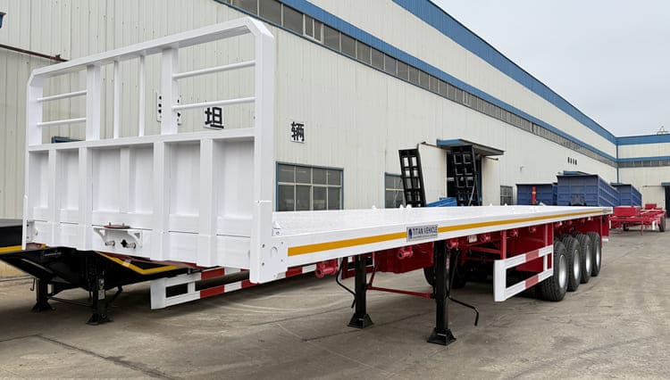 4 Axle 53 Ft Flatbed Trailer for Sale in Ghana	