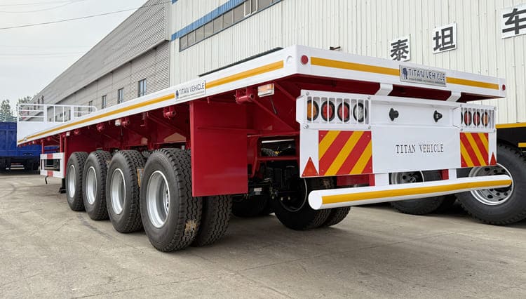 4 Axle 53 Ft Flatbed Trailer for Sale in Ghana	