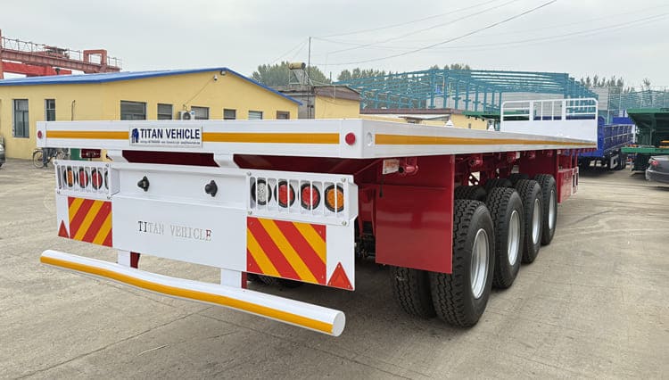 4 Axle 53 Ft Flatbed Trailer for Sale in Ghana	