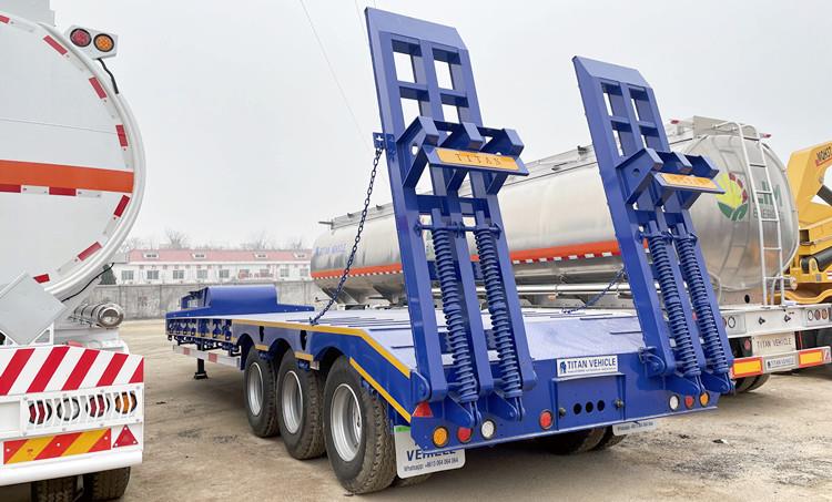 60 Ton 3 Axle Lowbed Semi Trailer for Sale