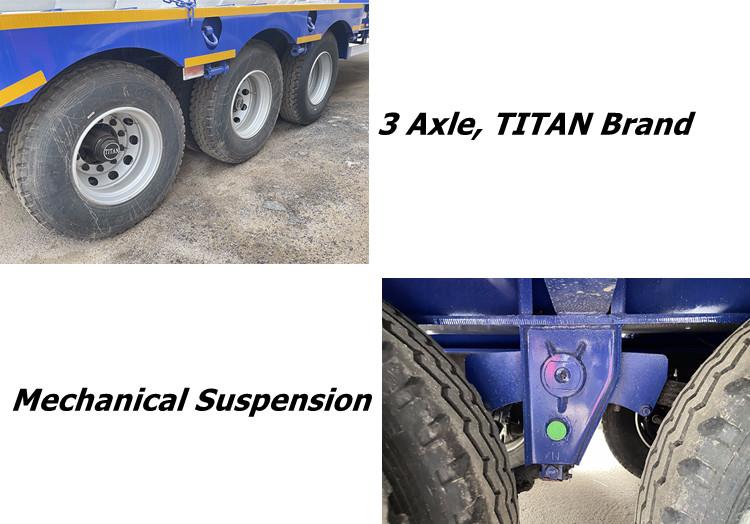 60 Ton 3 Axle Lowbed Semi Trailer for Sale