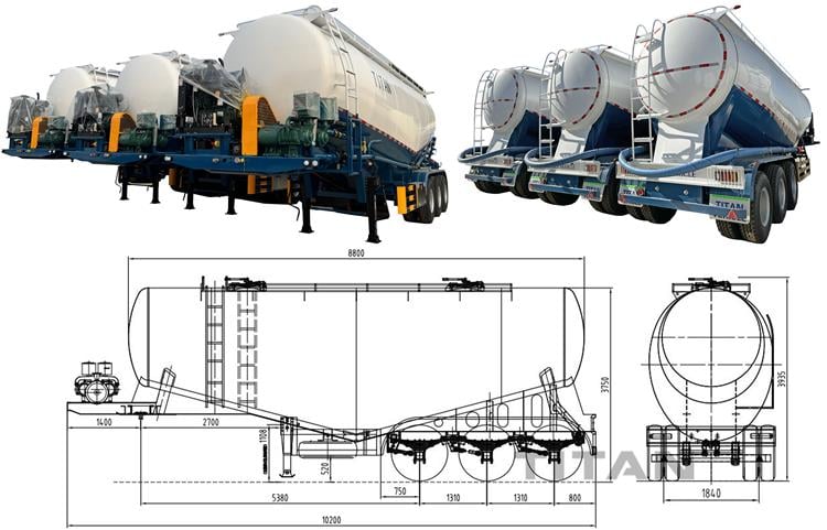 60 Ton Cement Bulker Tanker Trailer for Sale In Zambia