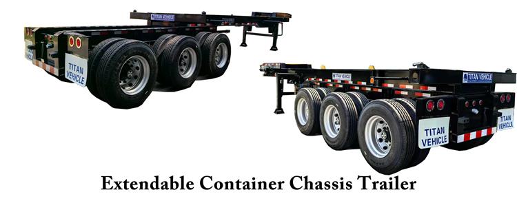 40ft Extendable Container Chassis Semi Trailer for Sale In Guam
