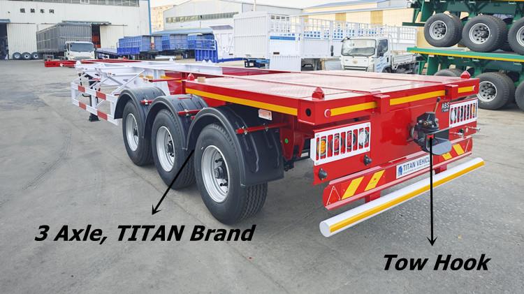 New Intermodal Tri Axle Container Chassis Trailer for Sale