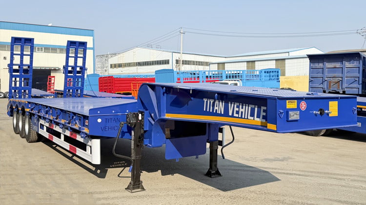 2026 New Model 3 Axle Lowbed Trailer Truck for Sale - TITAN Vehicle