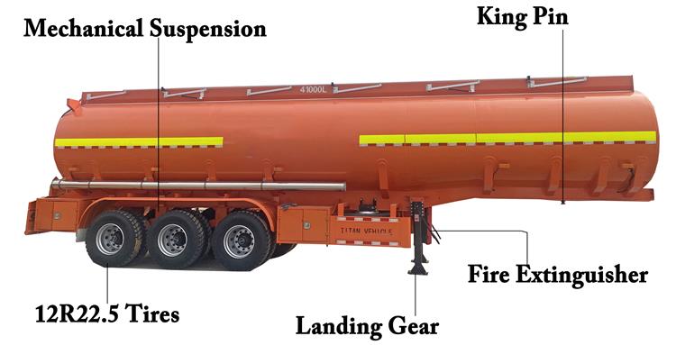 41000 L Monoblock Tanker Trailer for Sale In Ghana