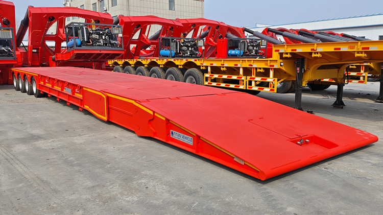 4 Axle Folding Gooseneck Trailer with Air Suspension
