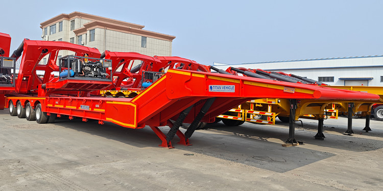 4 Axle Folding Gooseneck Trailer with Air Suspension