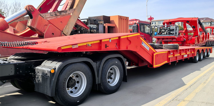 4 Axle Folding Gooseneck Trailer with Air Suspension